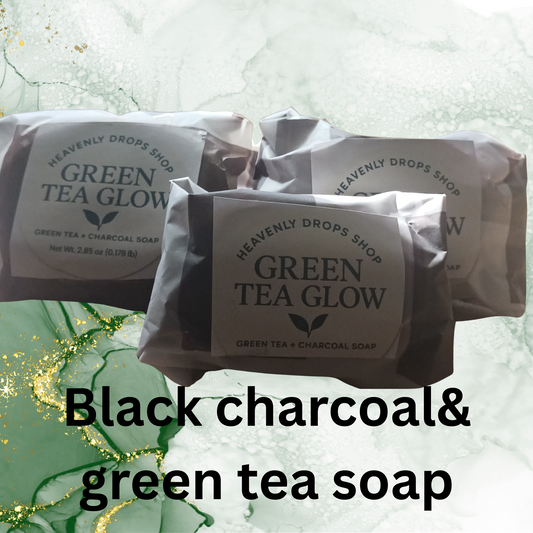 Green Tea &amp; Black Charcoal Soap — Detox + Refresh